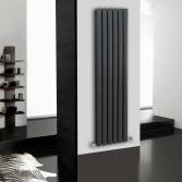 Ember Anthracite Double 12 Panel Vertical Radiator,  1600x360mm 